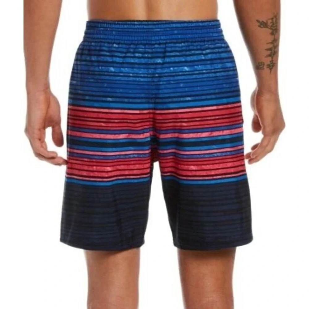 NWT MENS Nike SWIM‎ SHORTS~NAVY / STRIPES~SZ SMALL